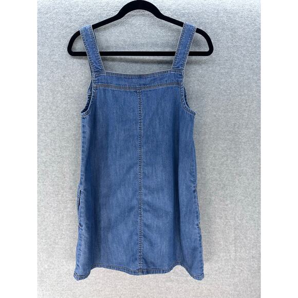 BDG Urban Outfitters Womens sz M Denim Dress Jumper Pockets BOHO Streetwear - Picture 3 of 11